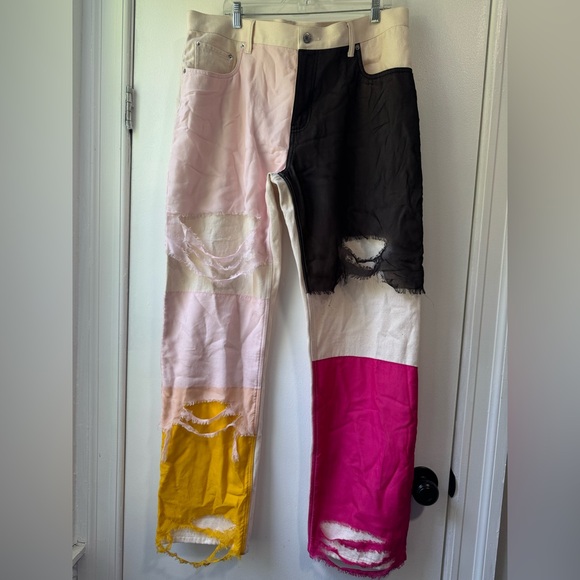 Helmut Lang Low Rise Straight Jeans Cream Muti Jeans - Picture 5 of 16